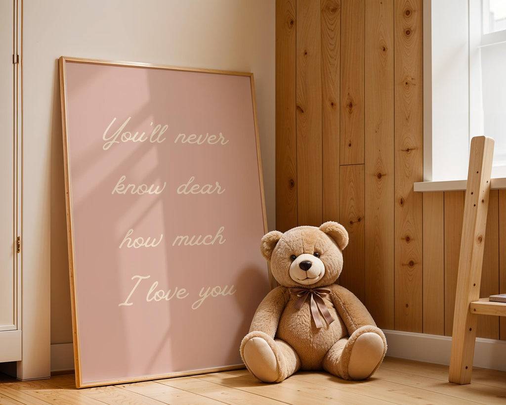 Christian Girl Nursery Wall Art,  Pink Vintage Poster Prints, Digital Download