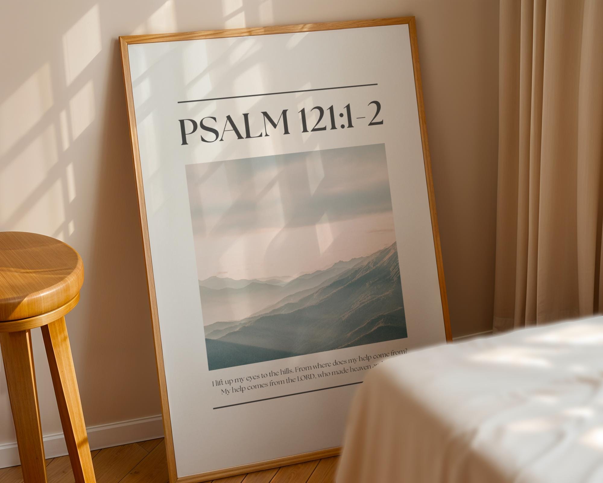 Printable Christian Wall Art Set of 6, Colorful Bible Verse Print Bundle, Digital Download