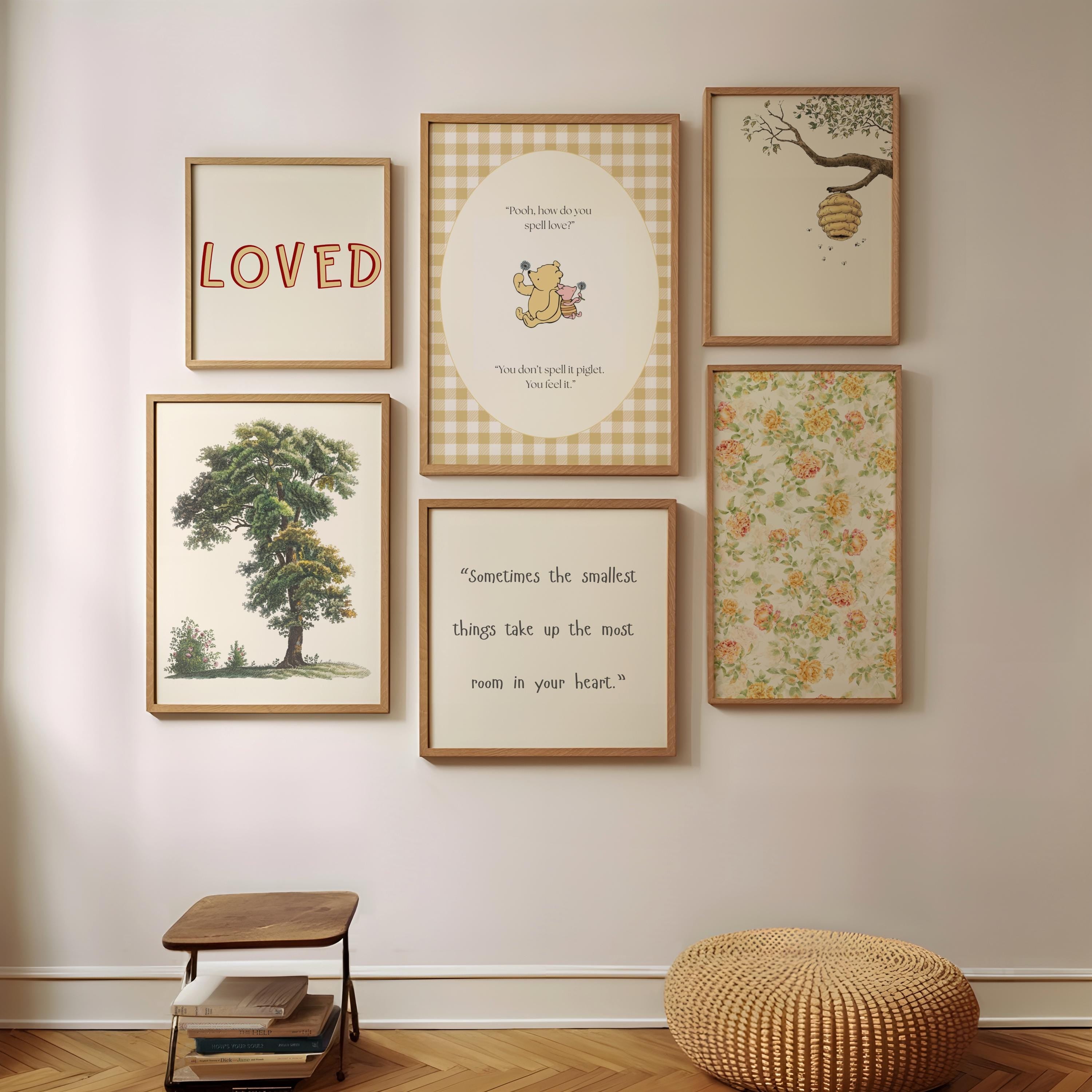 Winnie the Pooh Prints, Vintage Nursery Wall Art Bundle, Digital Download