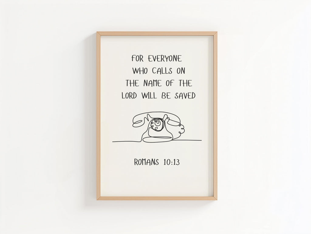 Romans 10 Bible Verse Print: Black and White Christian Wall Art, Digital Download