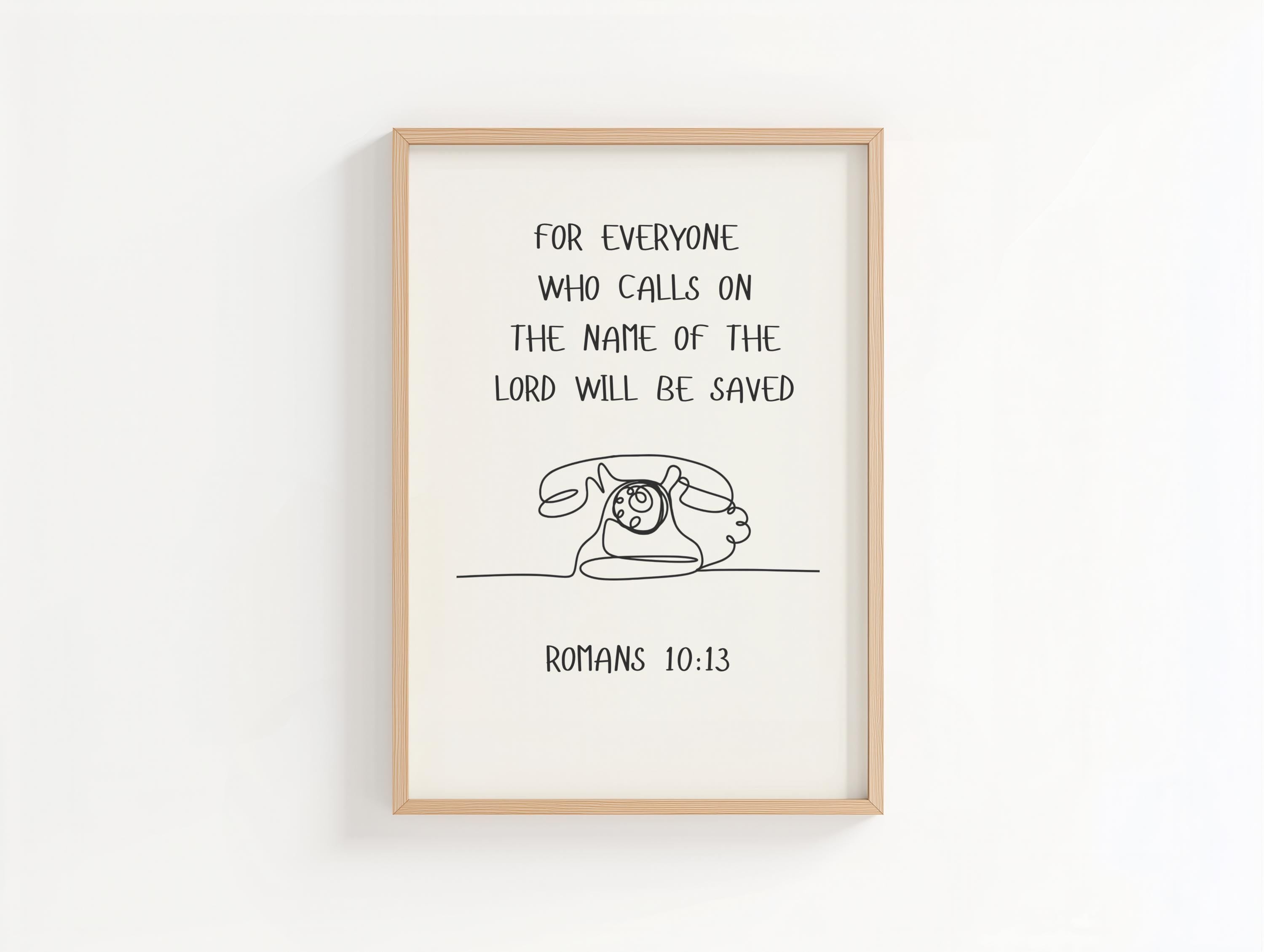 Romans 10 Bible Verse Print: Black and White Christian Wall Art, Digital Download