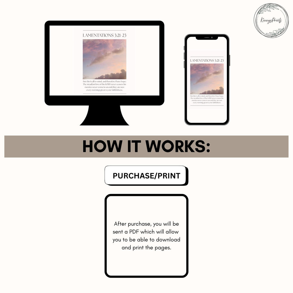 Printable Christian Wall Art Set of 6, Colorful Bible Verse Print Bundle, Digital Download