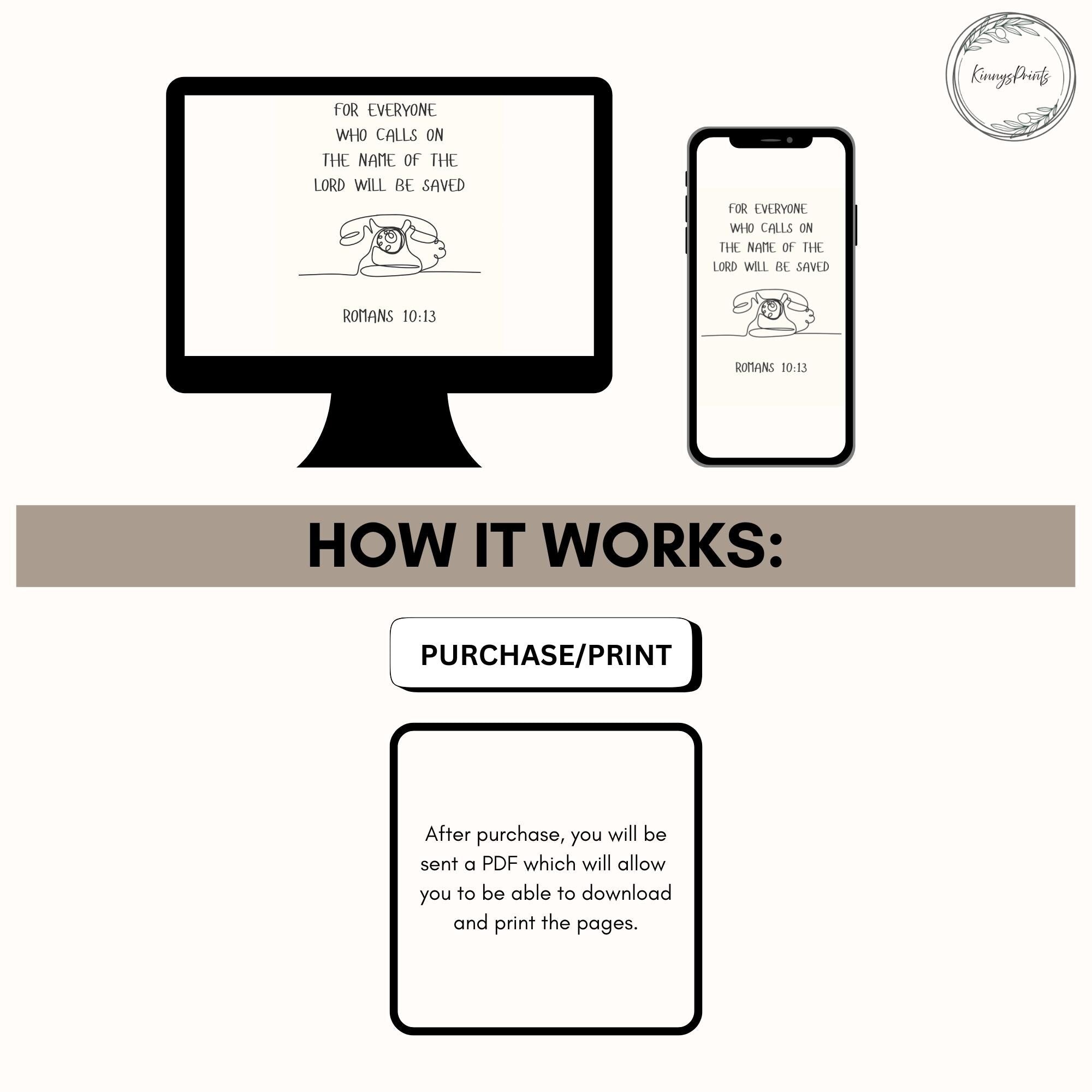 Romans 10 Bible Verse Print: Black and White Christian Wall Art, Digital Download