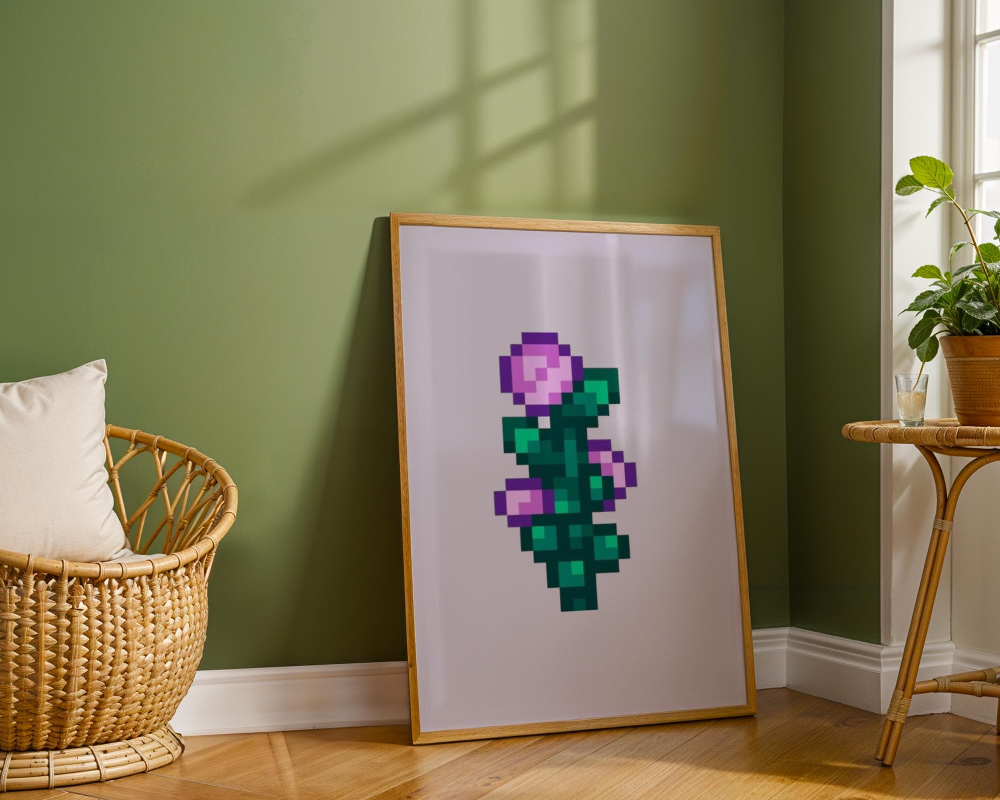 Stardew Valley Wall Art Set, Printable Pastel Flower Poster Prints, Digital Download