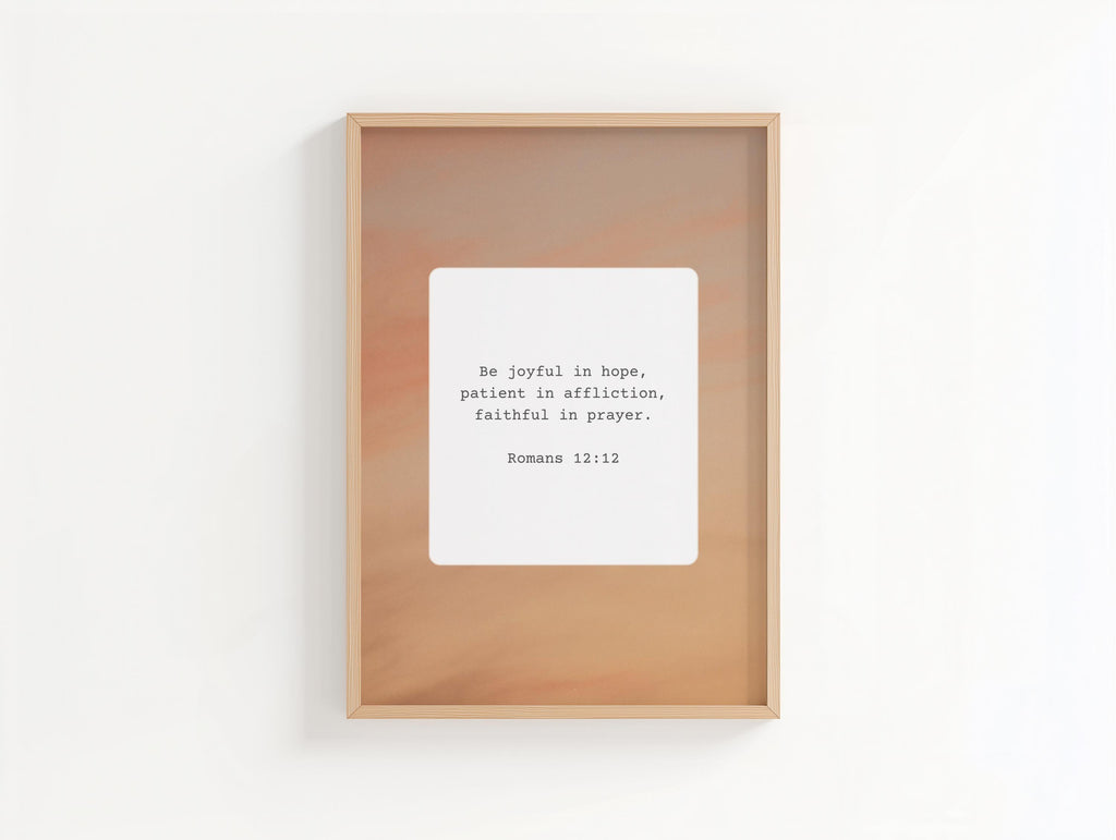 Pink Christian Wall Art Set Bedroom, Orange Bible Verse Wall Print Preppy, Digital Download