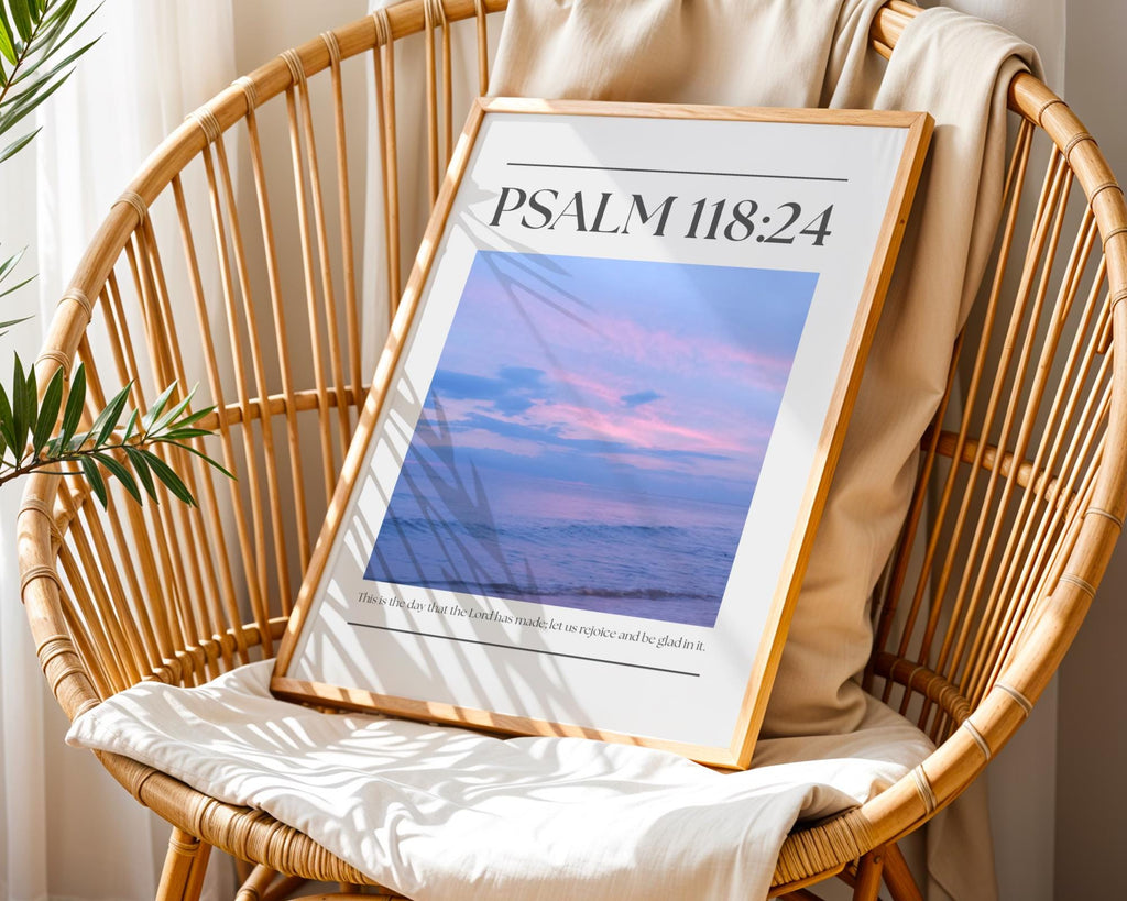 Printable Christian Wall Art Set of 6, Colorful Bible Verse Print Bundle, Digital Download