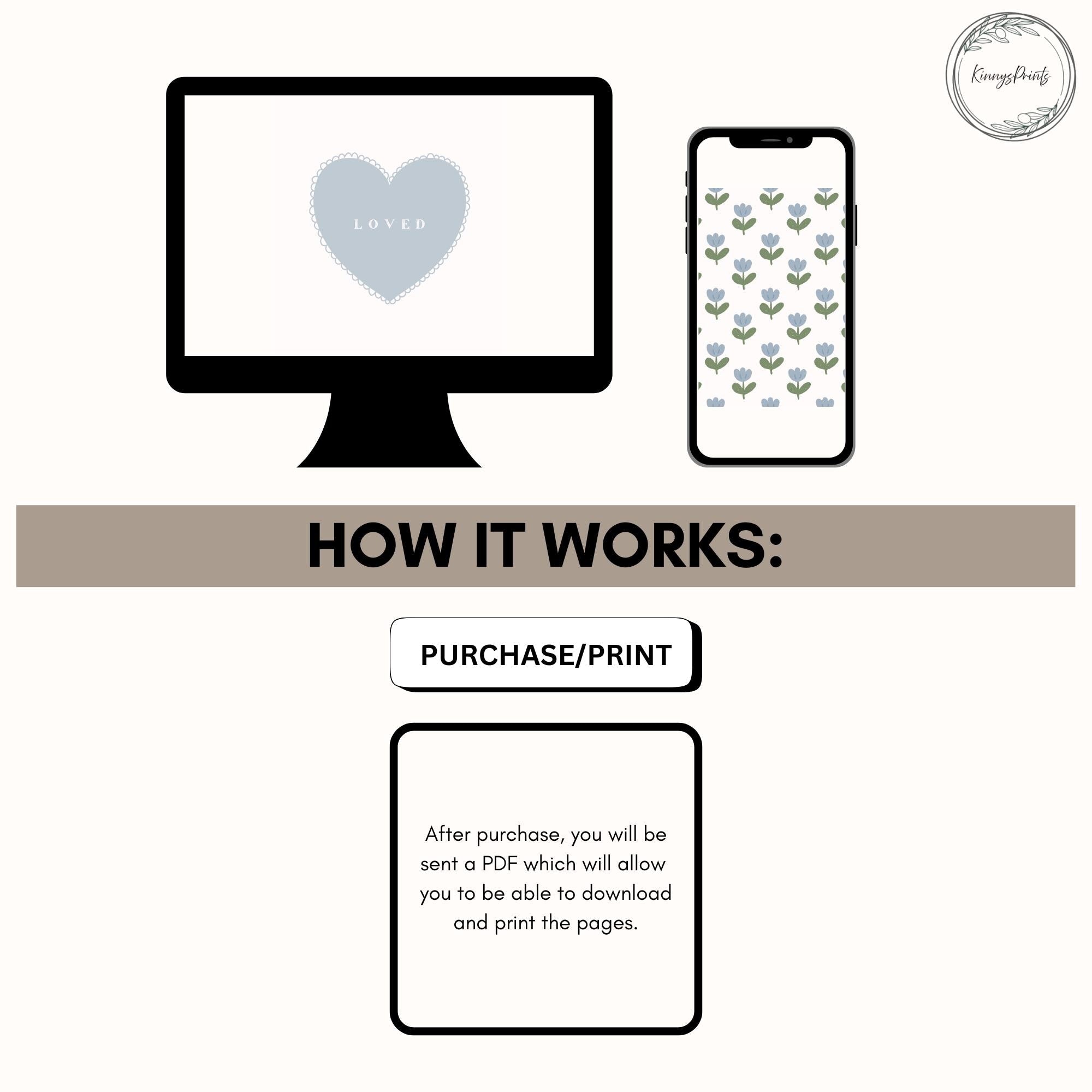 Christian Girl Nursery Wall Art, Printable Blue Vintage Bible Verse Quote Prints, Digital Download