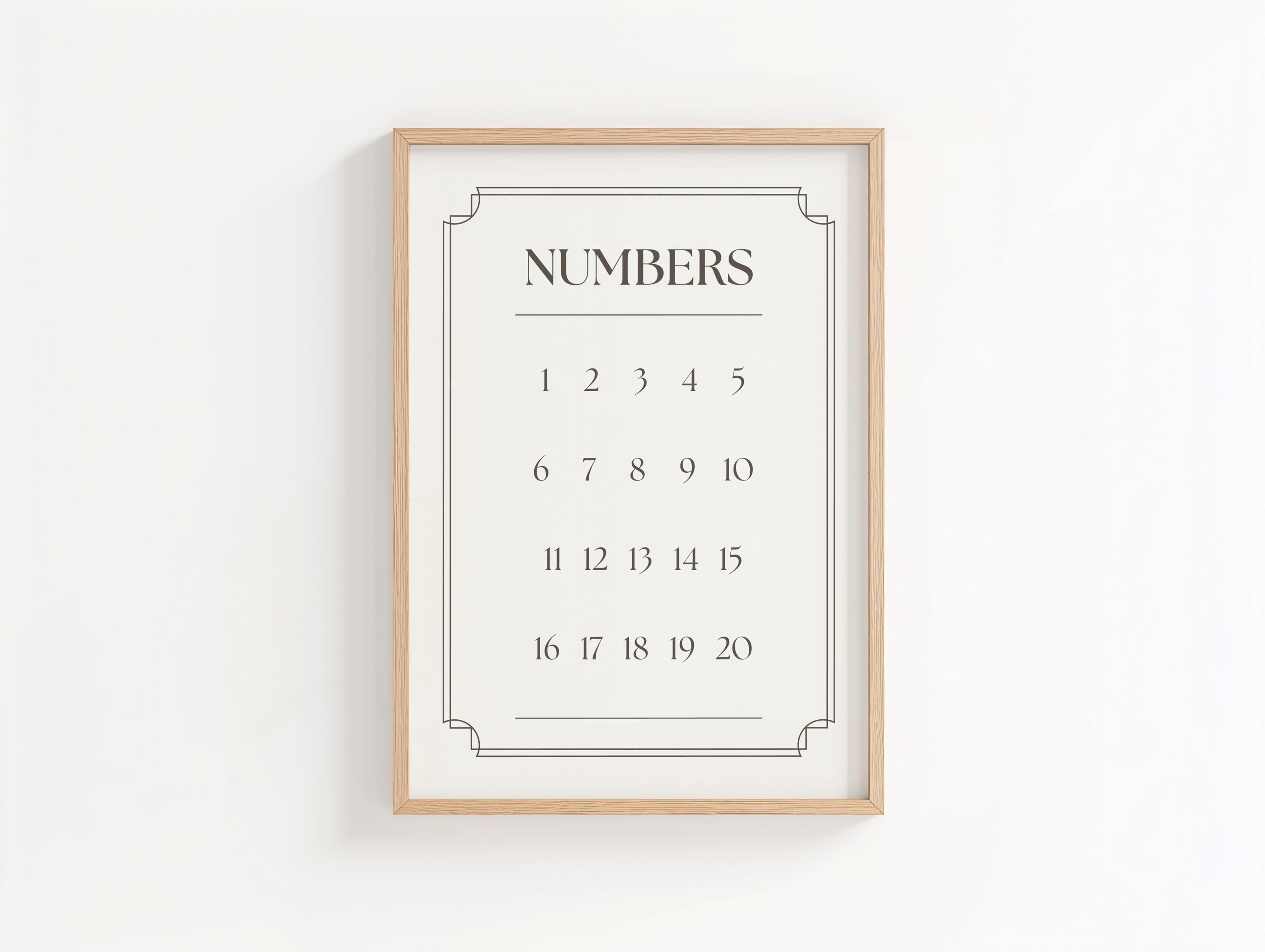 Vintage Alphabet Numbers Set Nursery Wall Art, ABC’s Playroom Bedroom Prints, digital download