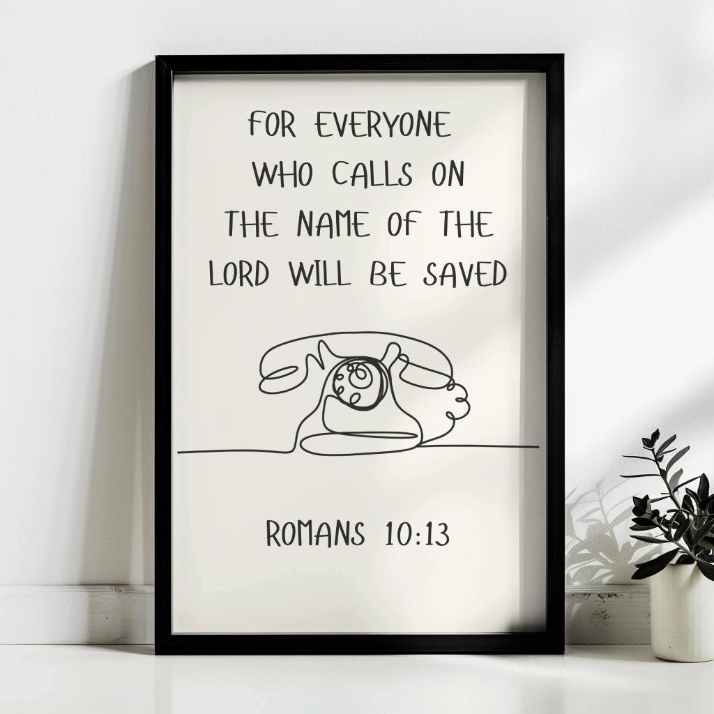 Romans 10 Bible Verse Print: Black and White Christian Wall Art, Digital Download