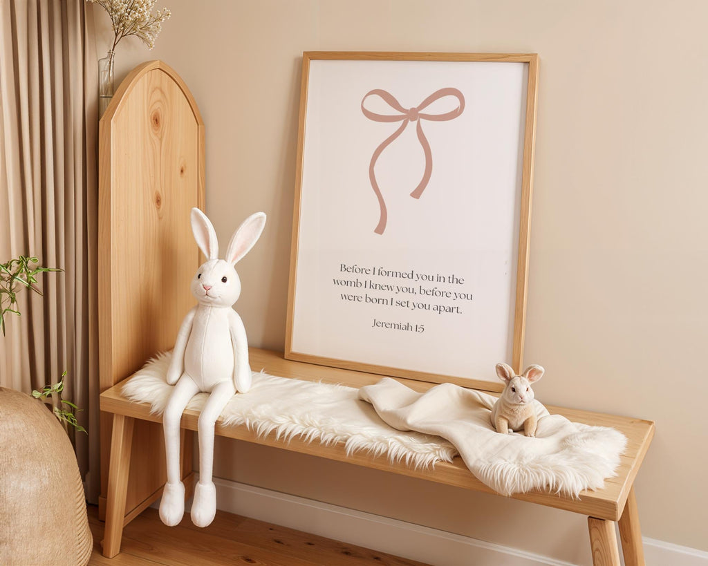 Christian Girl Nursery Wall Art,  Pink Vintage Poster Prints, Digital Download