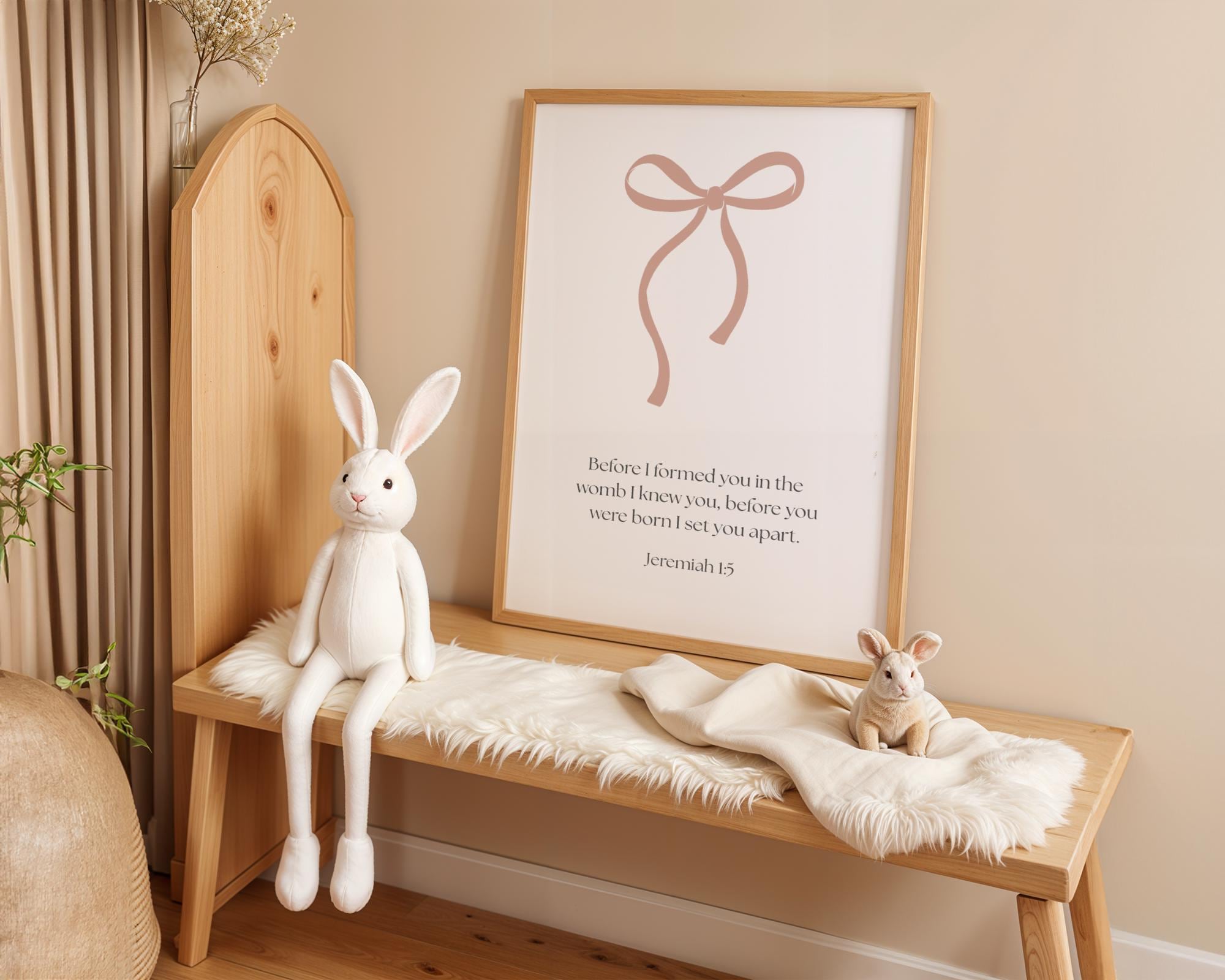 Christian Girl Nursery Wall Art,  Pink Vintage Poster Prints, Digital Download