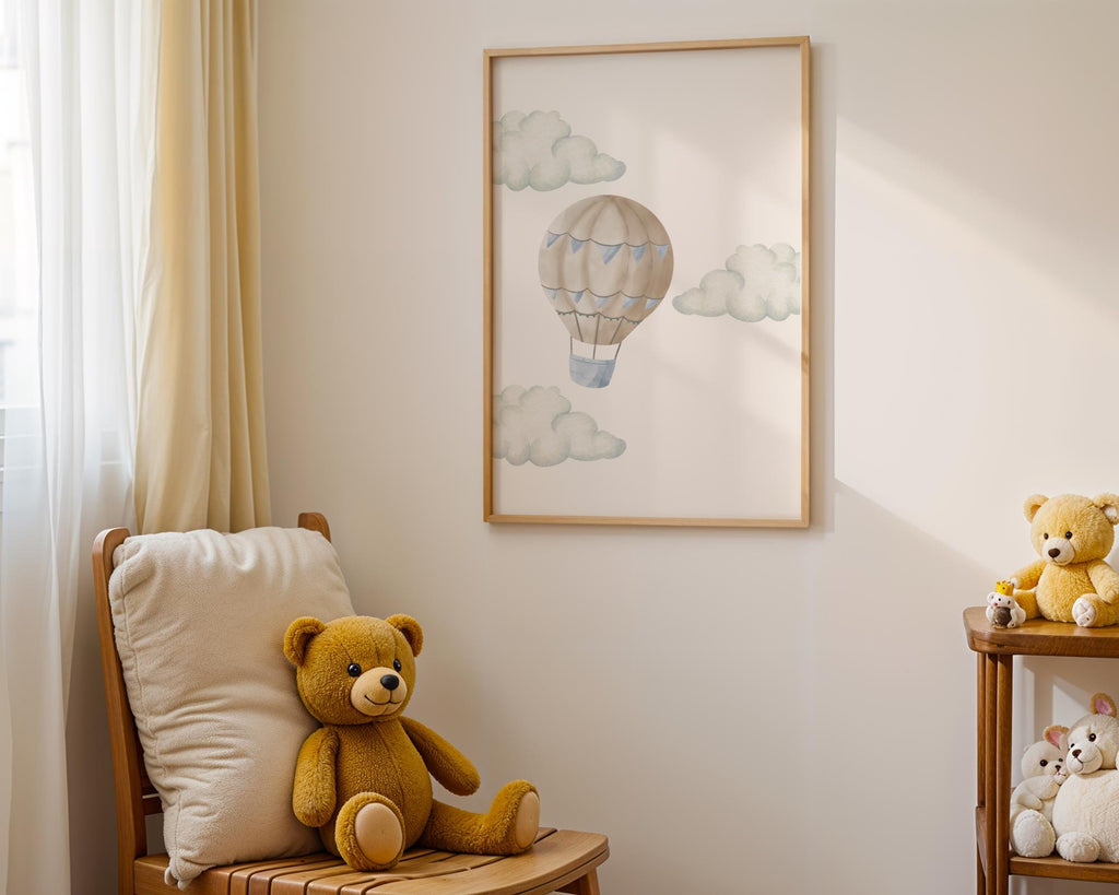 Oh the Places You'll Go Vintage Nursery Wall Art Prints, Digital Download